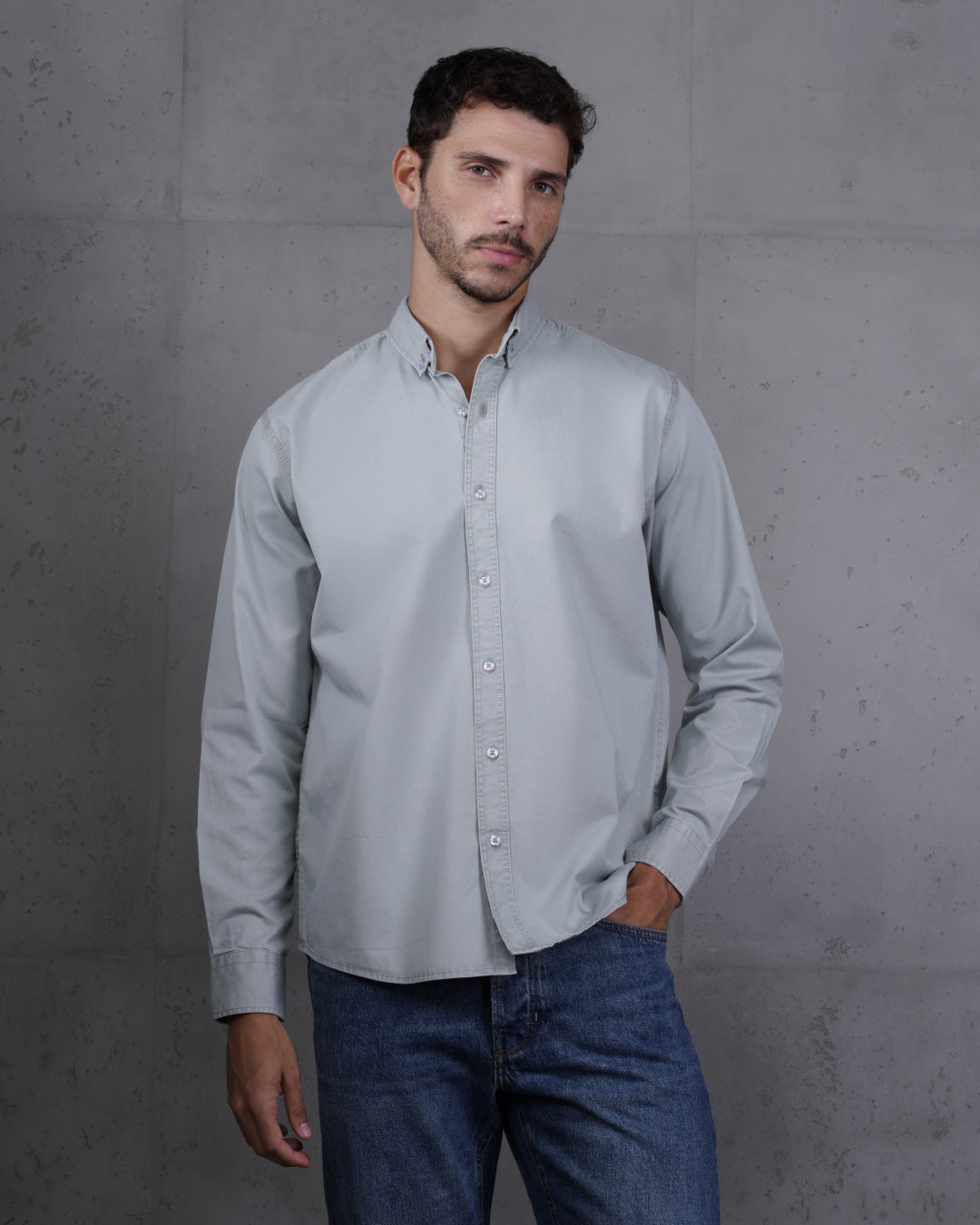 Light Mint Men’s Plain Cotton Shirt