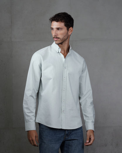 Mint Green  Plain Cotton Shirt