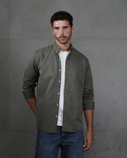 Dark Oil Men’s Plain Cotton Shirt
