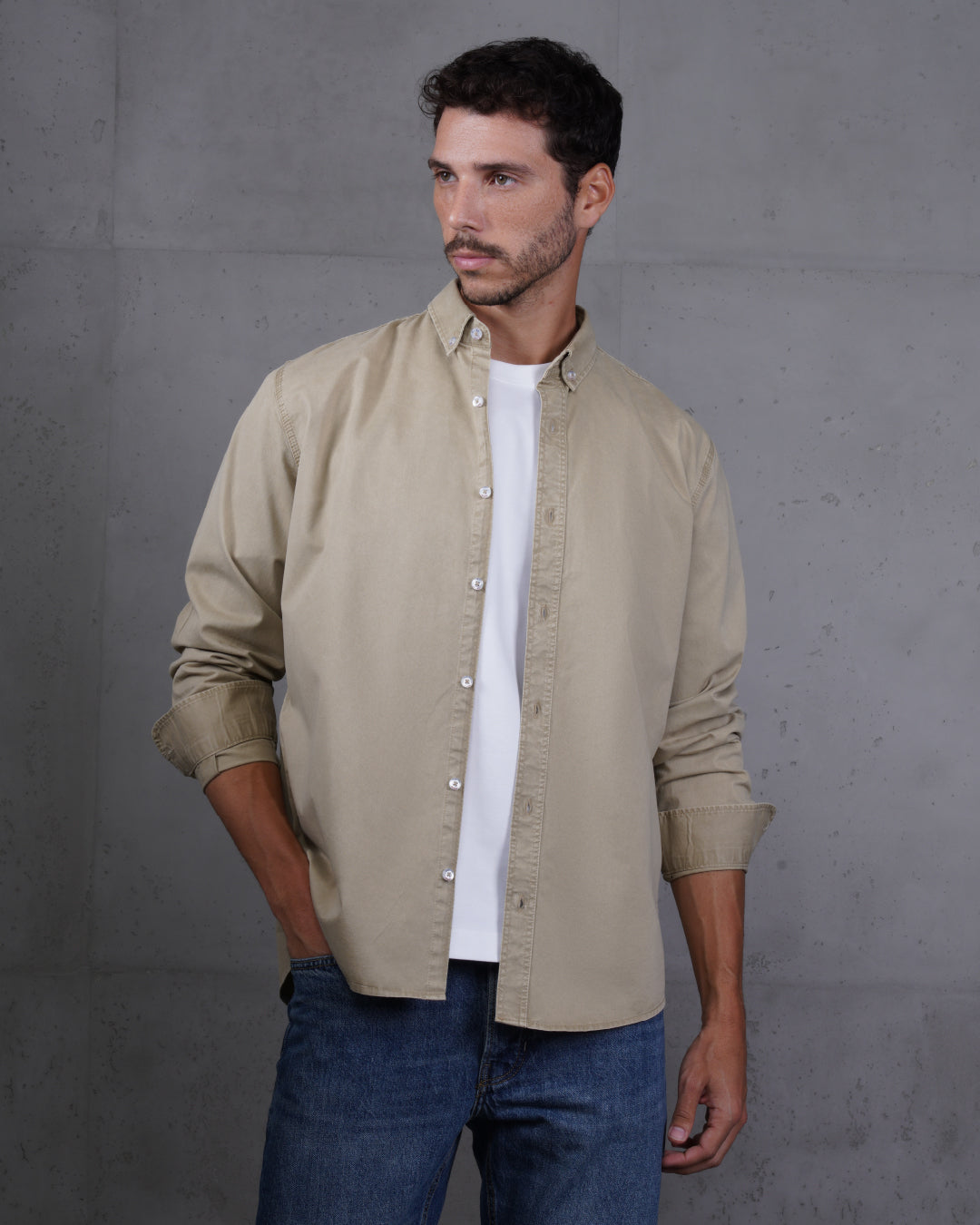 Caffee Men’s Plain Cotton Shirt