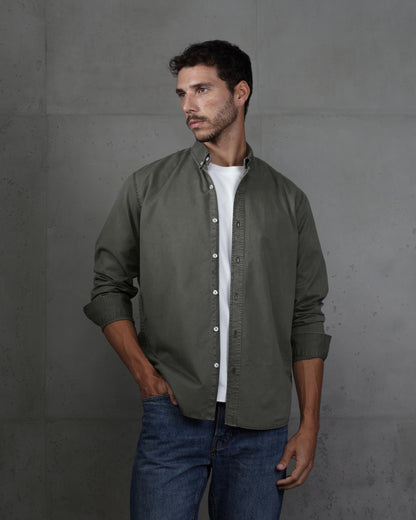 Dark Oil Men’s Plain Cotton Shirt