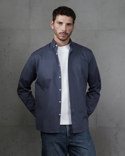 Navy Men’s Plain Cotton Shirt