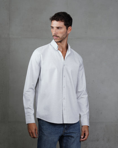 Grey Classic Cotton Shirt