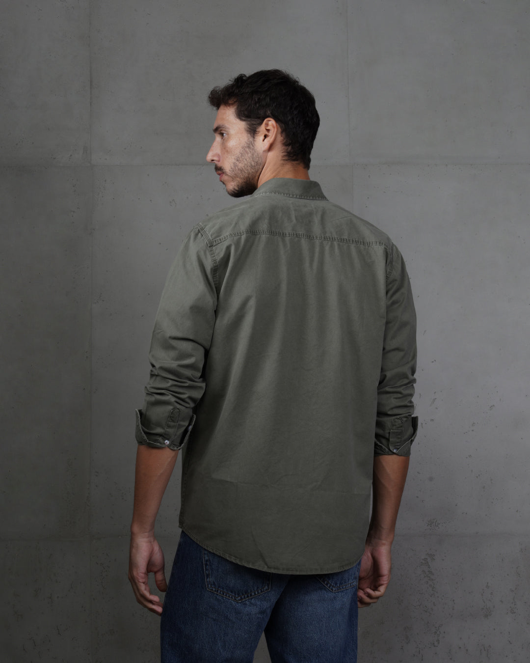 Dark Oil Men’s Plain Cotton Shirt