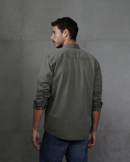 Dark Oil Men’s Plain Cotton Shirt