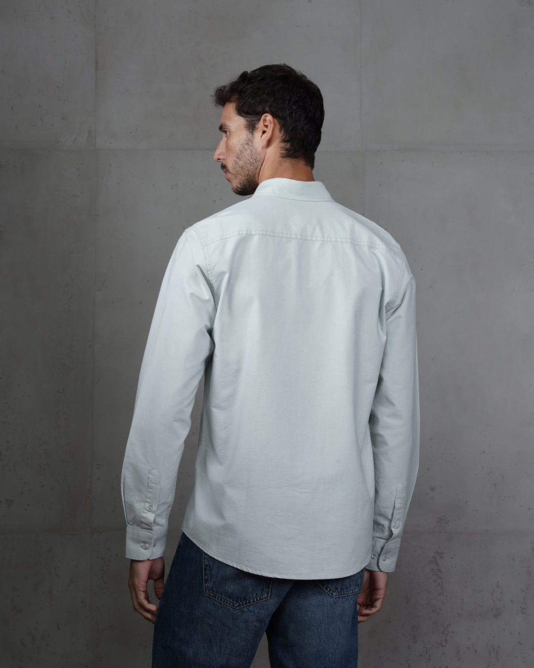 Mint Green  Plain Cotton Shirt