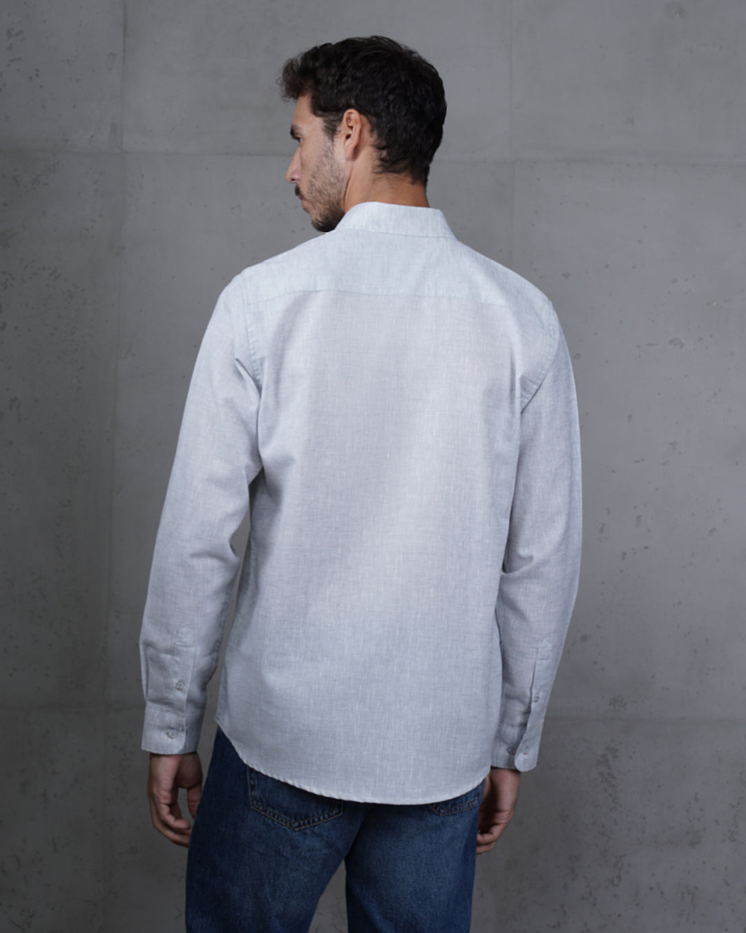 Mint Green Cotton Casual Long Sleeve Shirt