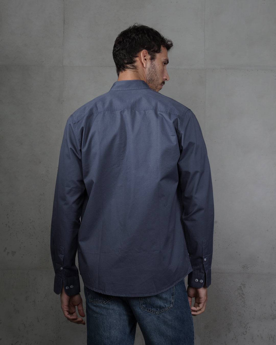 Navy Men’s Plain Cotton Shirt