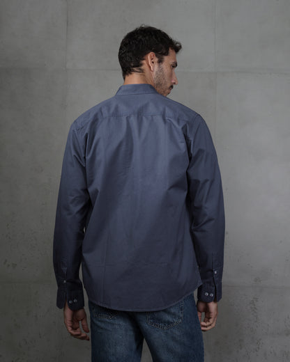 Navy Men’s Plain Cotton Shirt