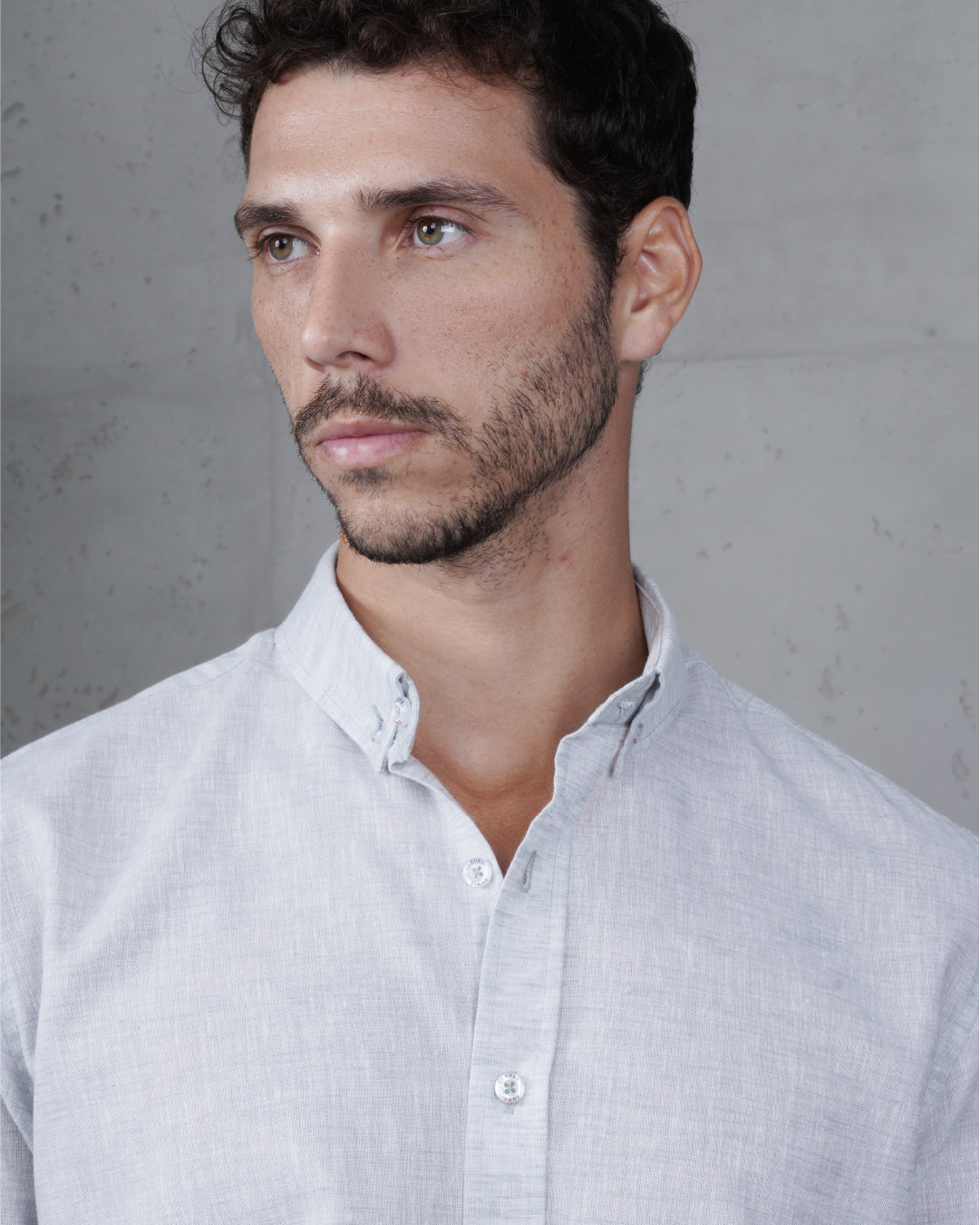 Mint Green Cotton Casual Long Sleeve Shirt