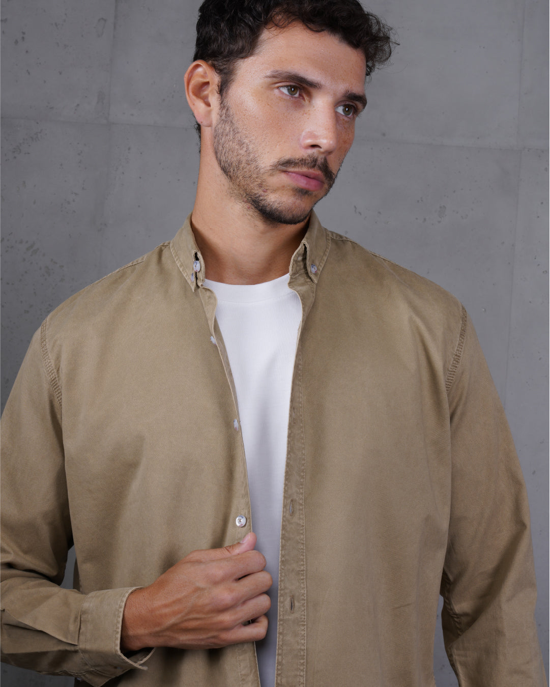 Camel Men’s Plain Cotton Shirt