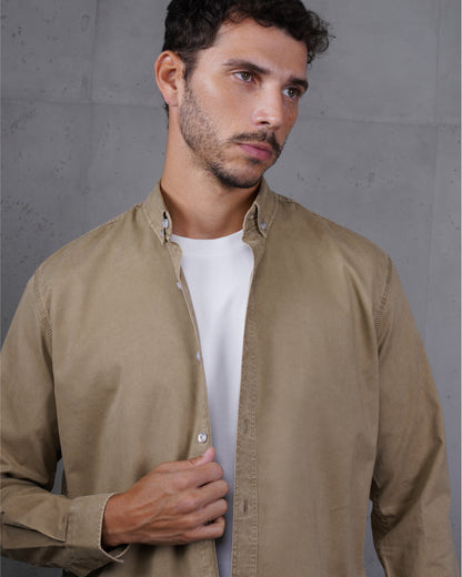 Camel Men’s Plain Cotton Shirt