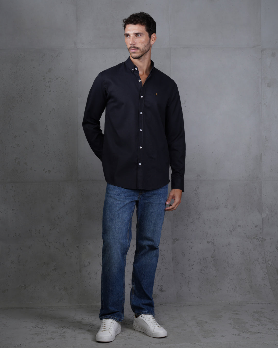 Black Long Sleeve Cotton Shirt