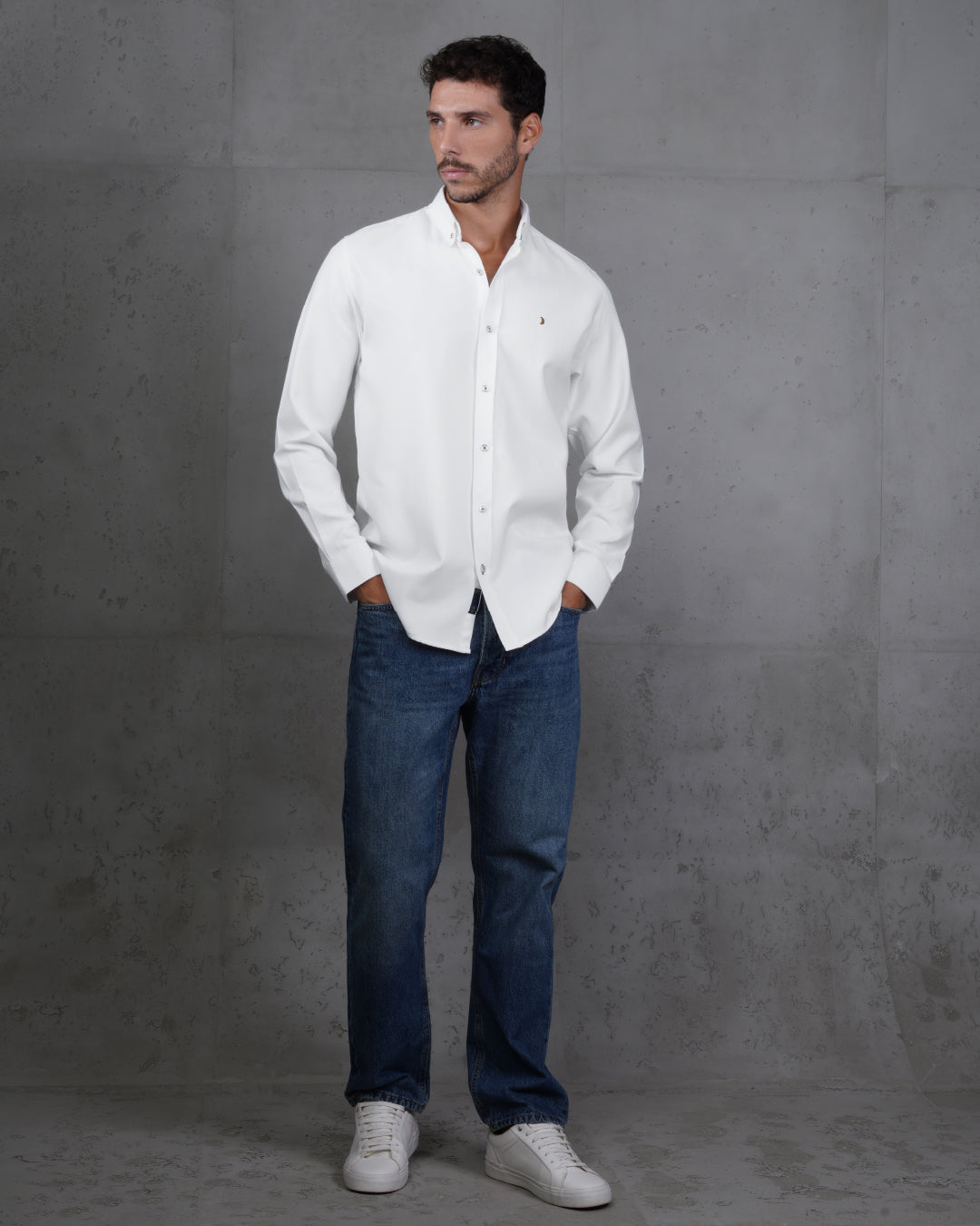 White Long Sleeve Cotton Shirt