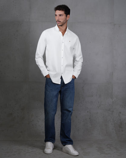 White Long Sleeve Cotton Shirt