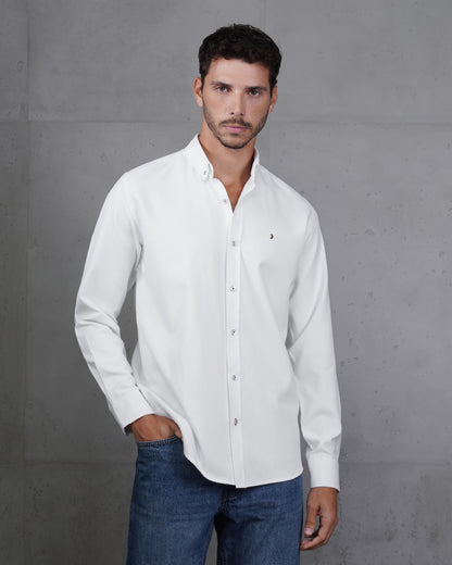 White Long Sleeve Cotton Shirt