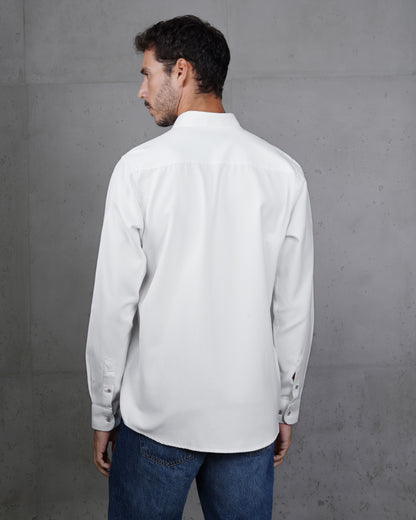 White Long Sleeve Cotton Shirt