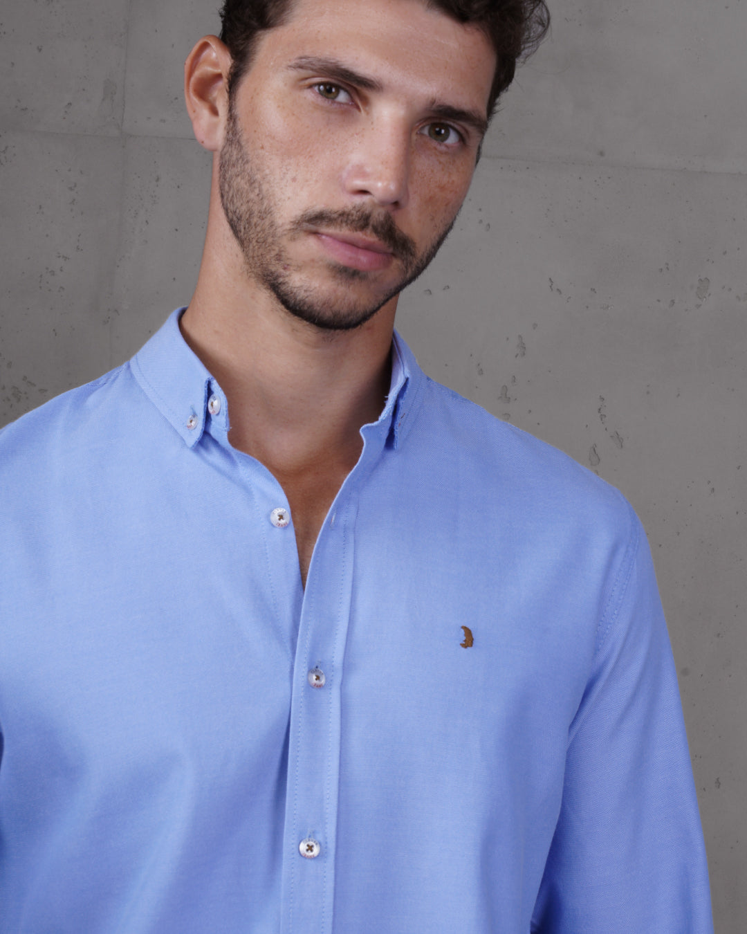 Baby Blue Long Sleeve Cotton Shirt