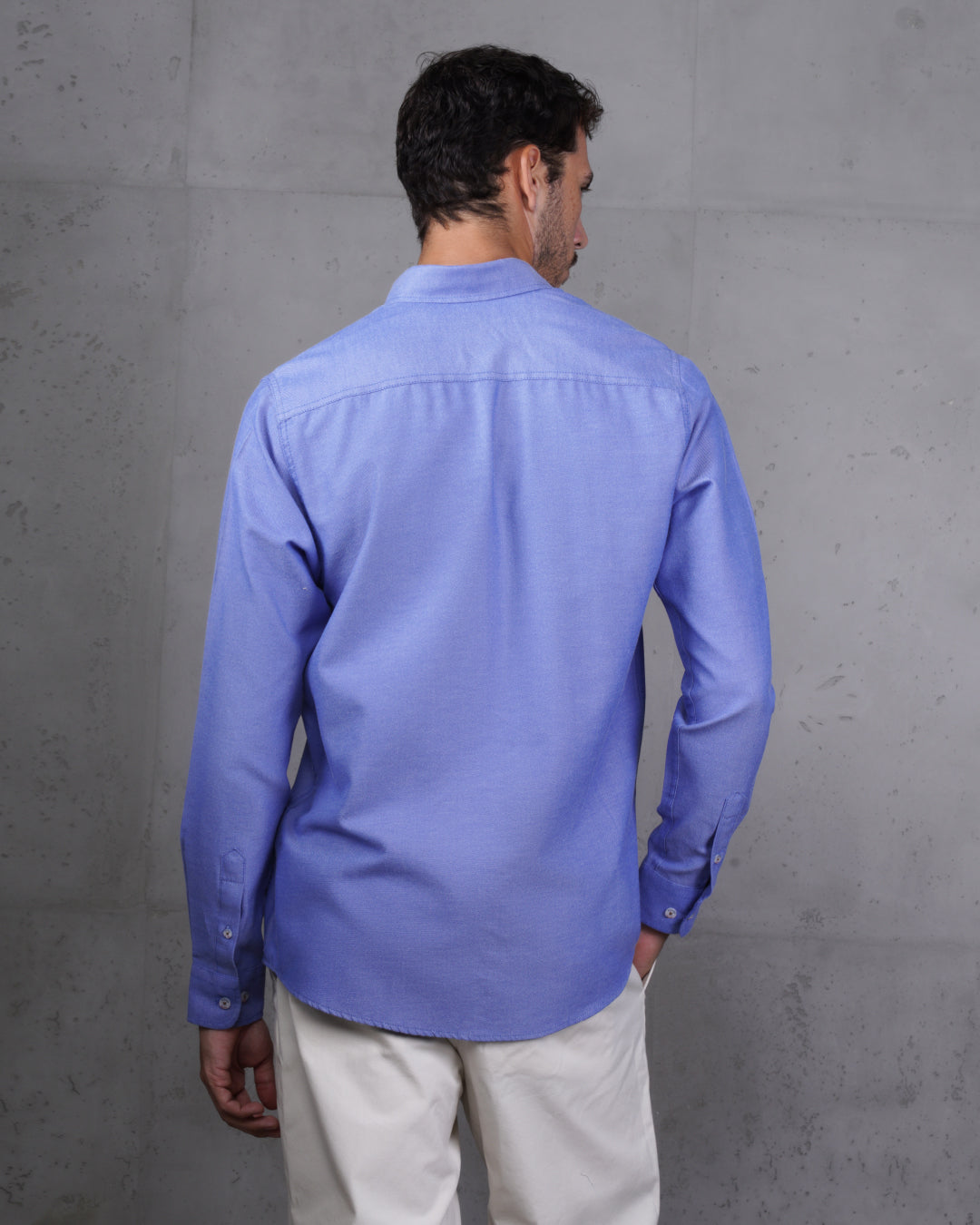 Blue Long Sleeve Cotton Shirt