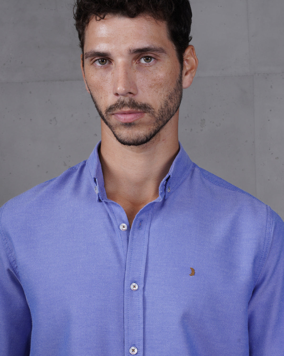 Blue Long Sleeve Cotton Shirt