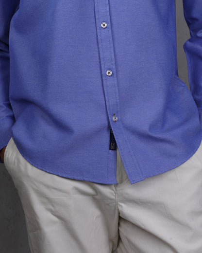 Blue Long Sleeve Cotton Shirt