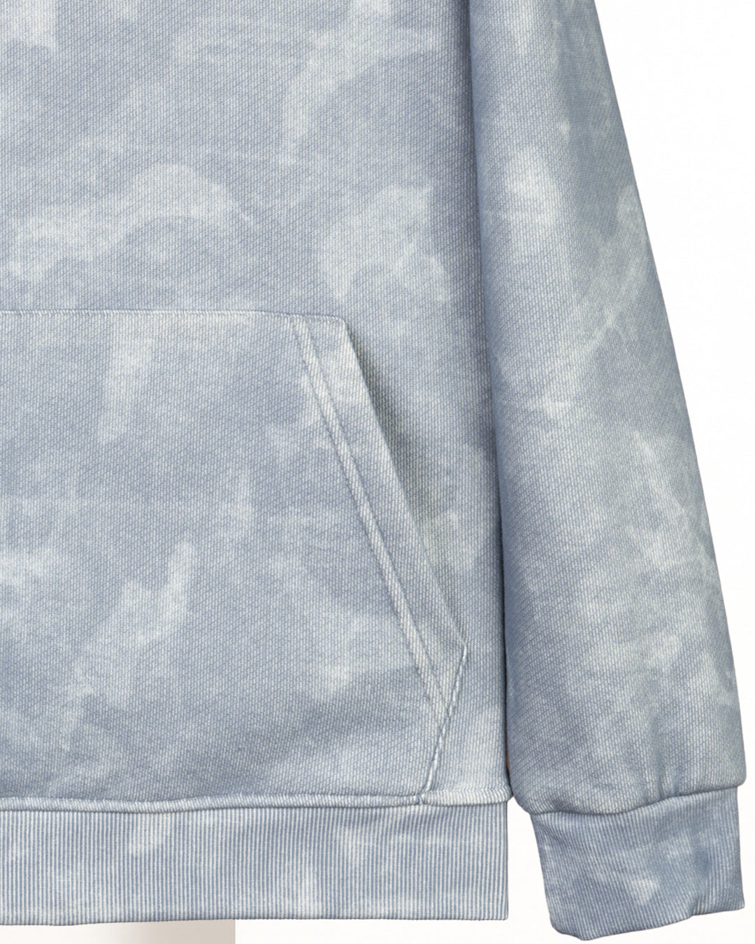 Navy patterned Velvet Hoodie