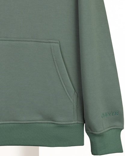 Olive Basic Cotton Hoodie