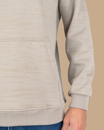 Grey Knitted Cotton Hoodie