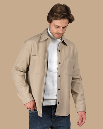 Dark Beige waterproof winter shirt