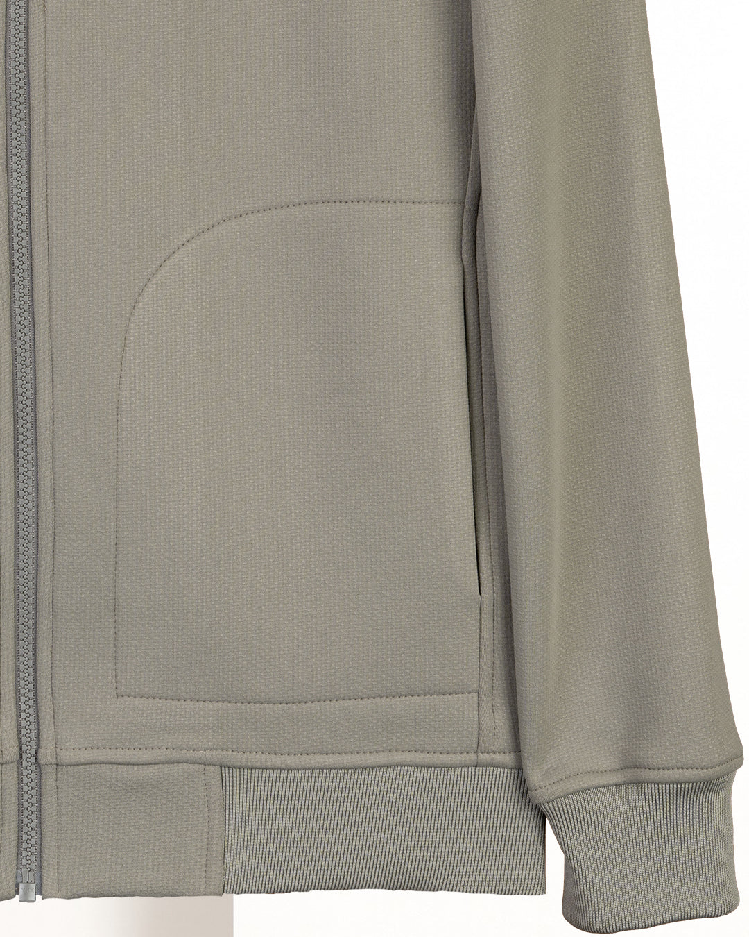 Oil Modern Full-Zipper Plain Cotton Hoodie