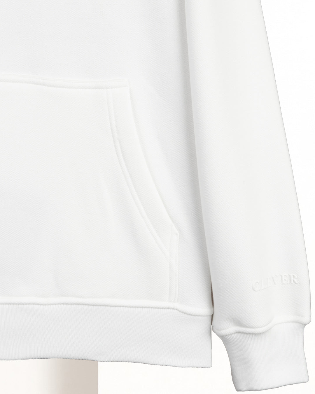 White Basic Cotton Hoodie
