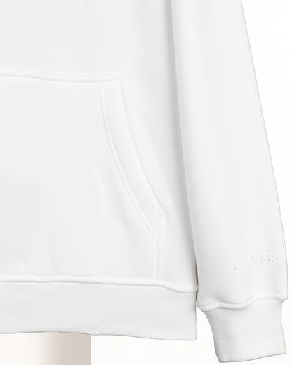 White Basic Cotton Hoodie