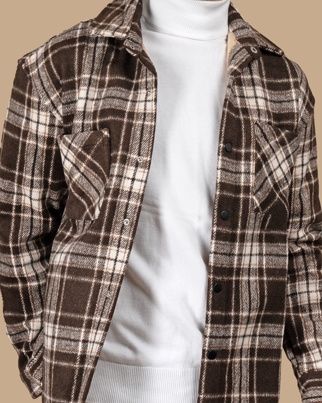 Brown Flannel checkered winter shirt