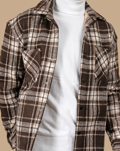 Brown Flannel checkered winter shirt