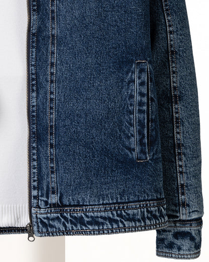 Navy Lined Denim Jacket