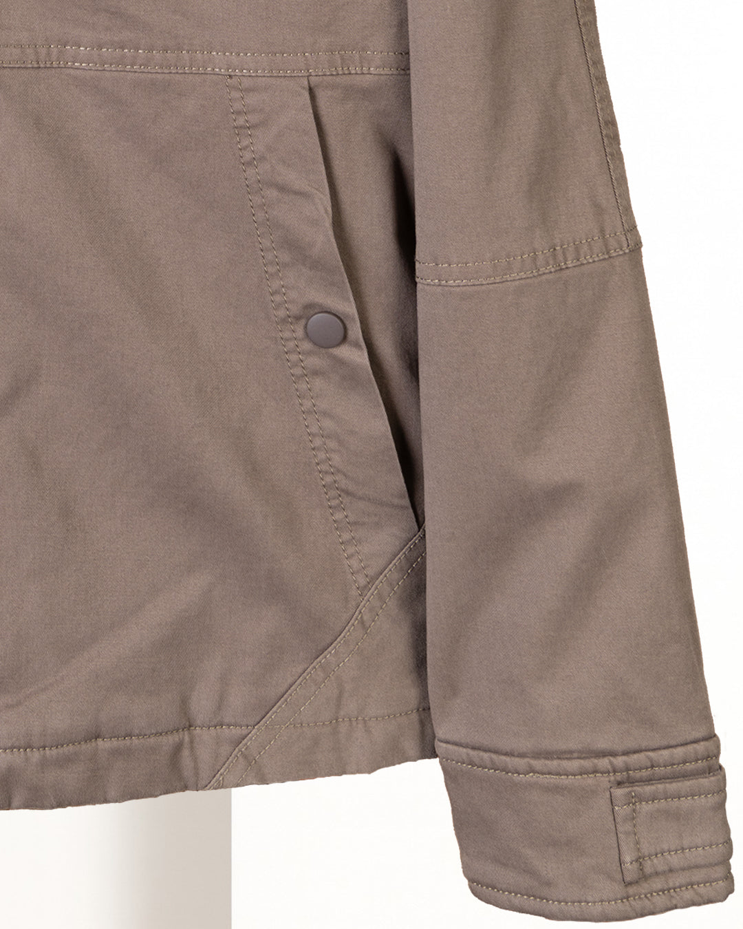 Brown Casual Hooded Gabardine Jacket