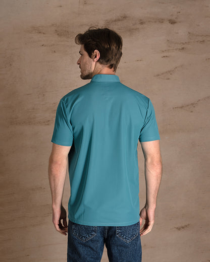 Royal Green Cotton Polo Shirt Short sleeves