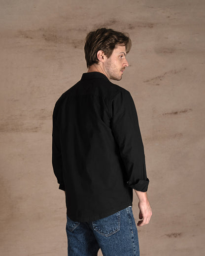 Black Regular Fit Cotton shirt