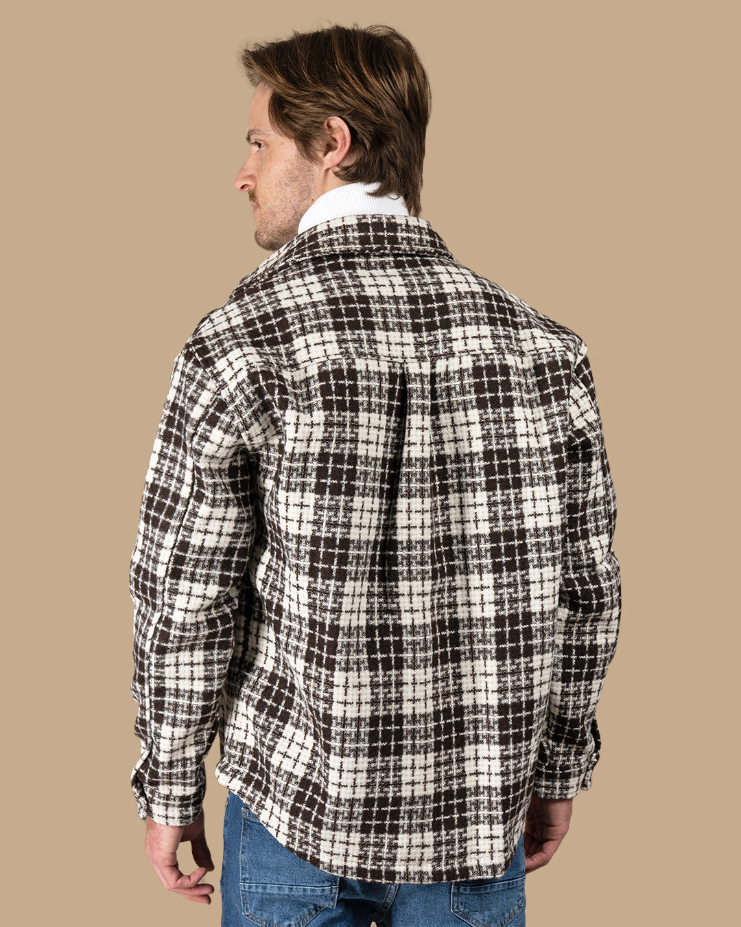 Brown Flannel  checkered winter shirt