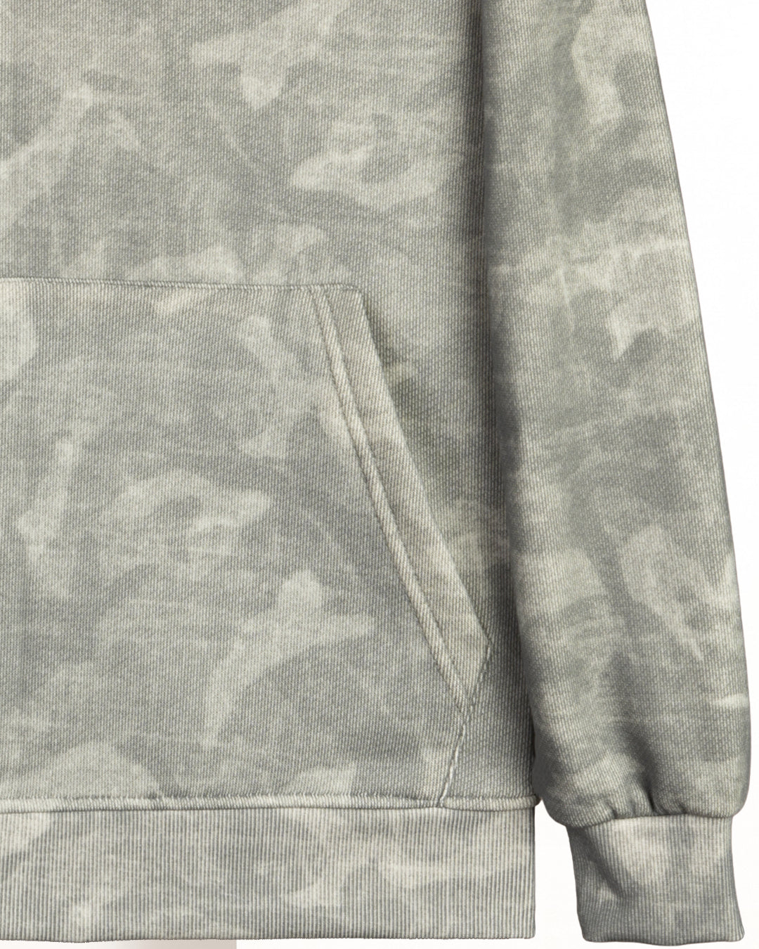 Charcoal patterned Velvet Hoodie