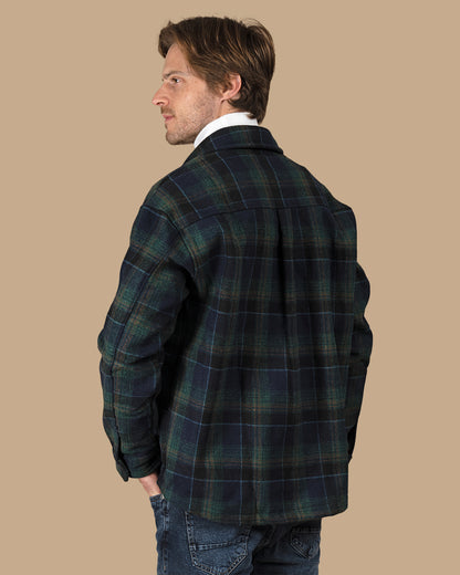 Navy Blue Flannel checkered winter shirt