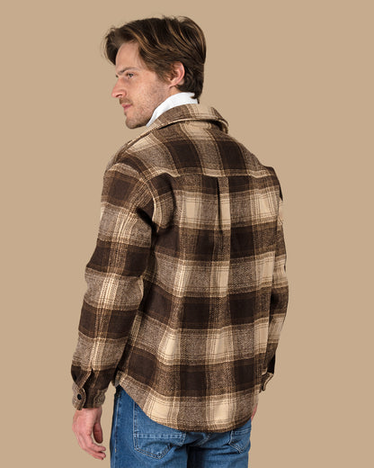Brown Flannel checkered winter shirt