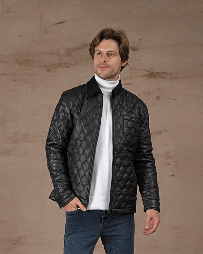 Black Regular fit waterproof jacket