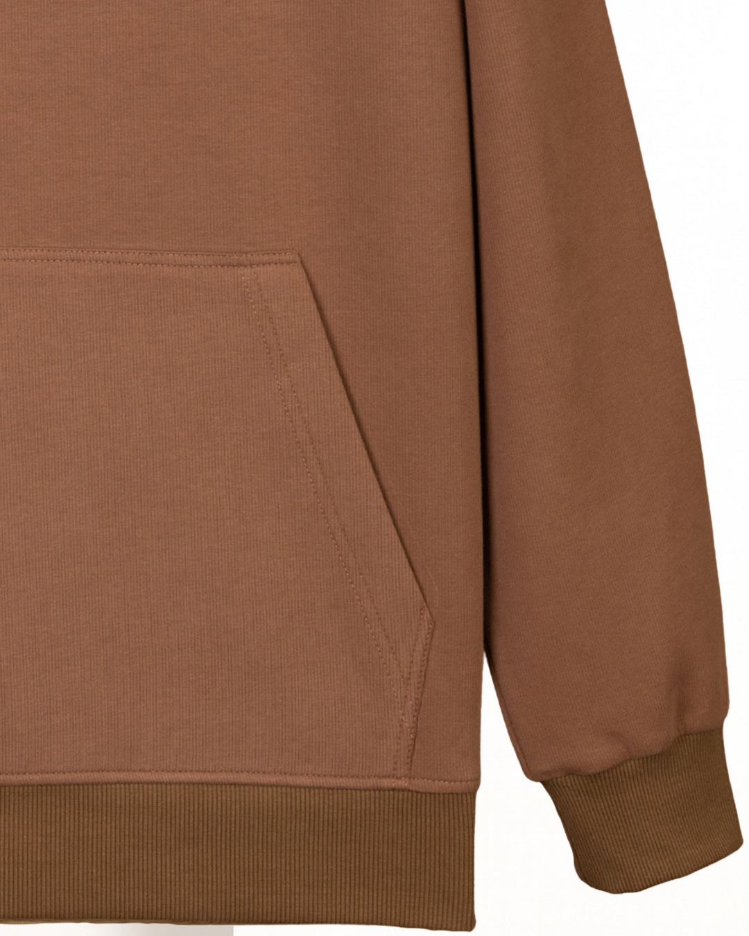 Brown Plain Cotton Hoodie (Big Size)
