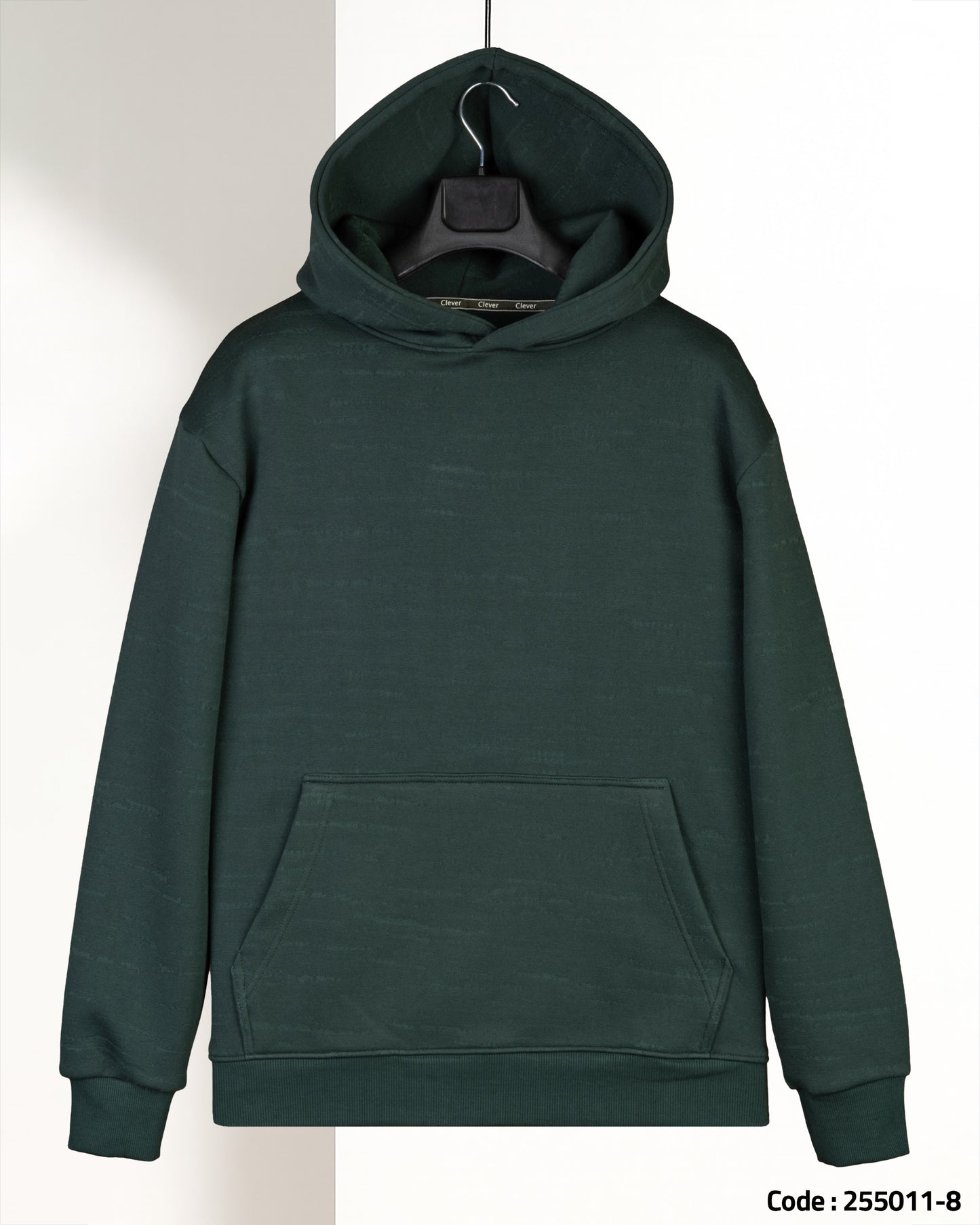 Olive Knitted Cotton Hoodie