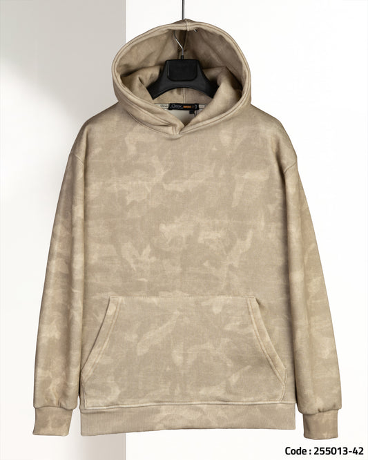 Coffee patterned Velvet Hoodie