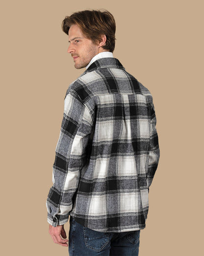 Charcoal Flannel checkered winter shirt