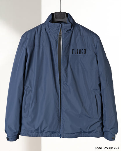 Navy-Blue Clever Half-Neck Waterproof Jacket