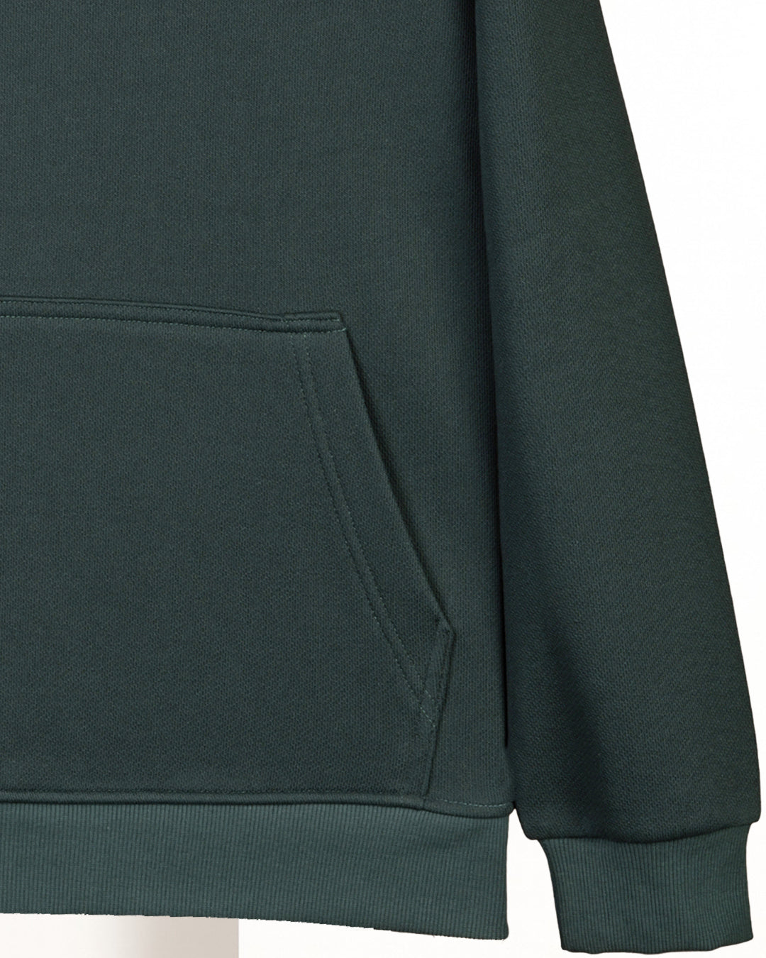 Green Printed Cotton Hoodie