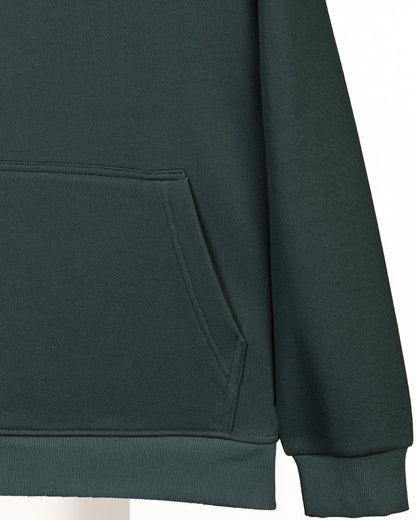 Green Printed Cotton Hoodie